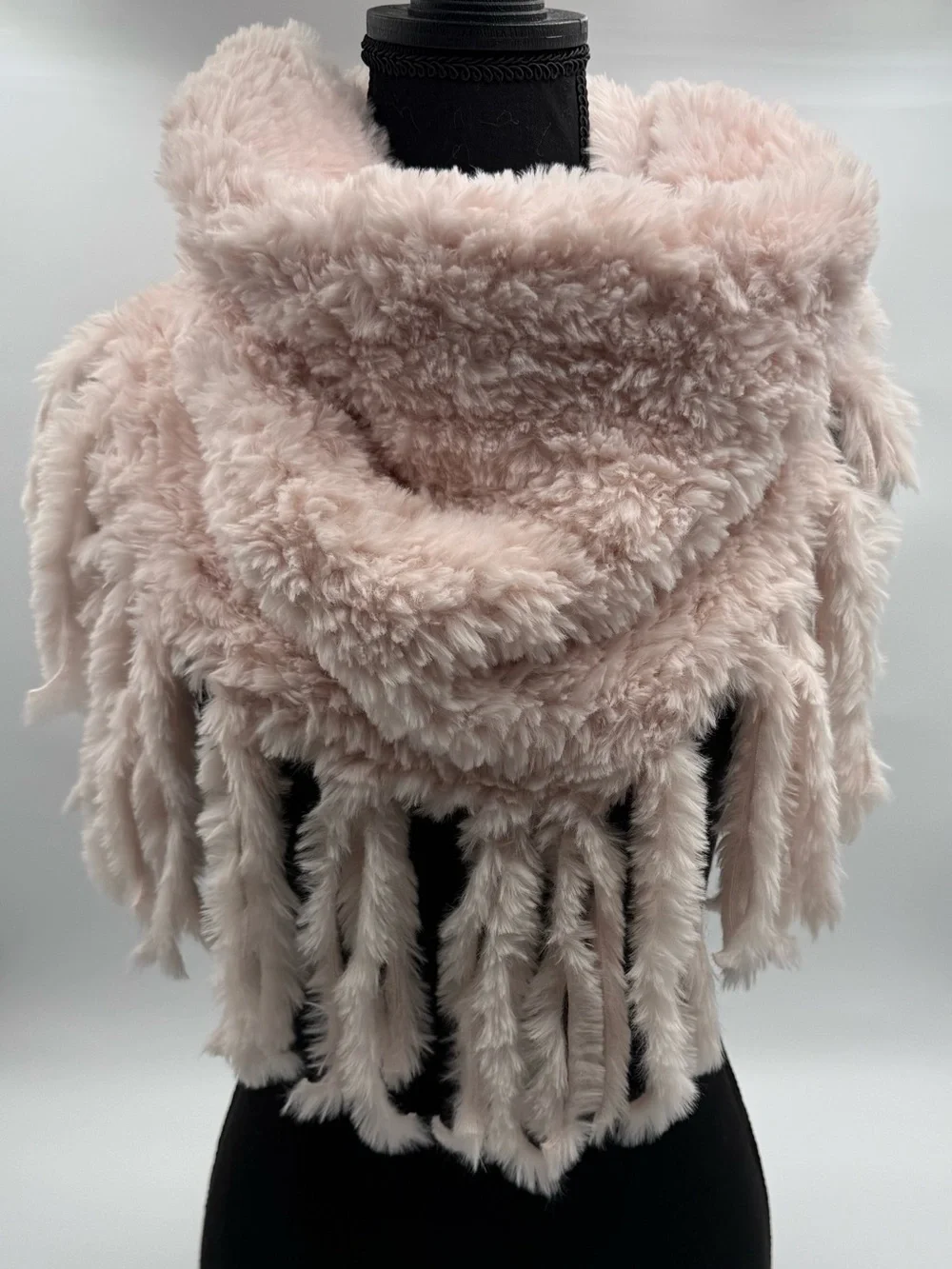 Free People Cascade Fringe Cowl Neck Scarf (OS) in Quartz NWT